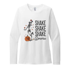 Funny Skeleton Pumkin Halloween Womens CVC Long Sleeve Shirt