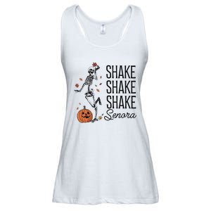 Funny Skeleton Pumkin Halloween Ladies Essential Flowy Tank