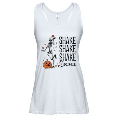 Funny Skeleton Pumkin Halloween Ladies Essential Flowy Tank