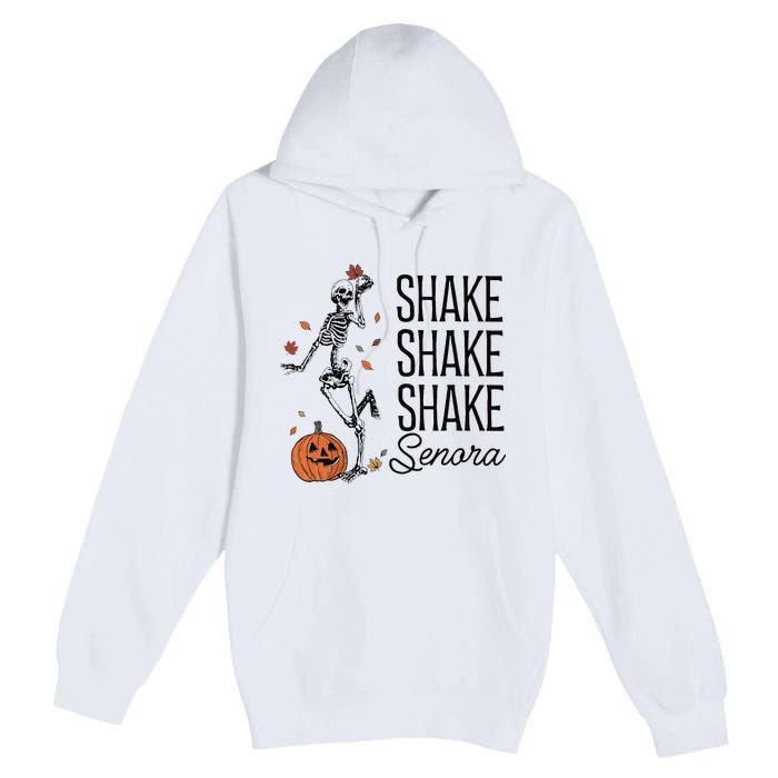 Funny Skeleton Pumkin Halloween Premium Pullover Hoodie