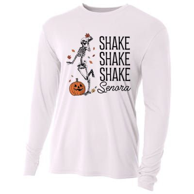 Funny Skeleton Pumkin Halloween Cooling Performance Long Sleeve Crew