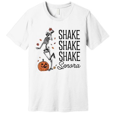 Funny Skeleton Pumkin Halloween Premium T-Shirt