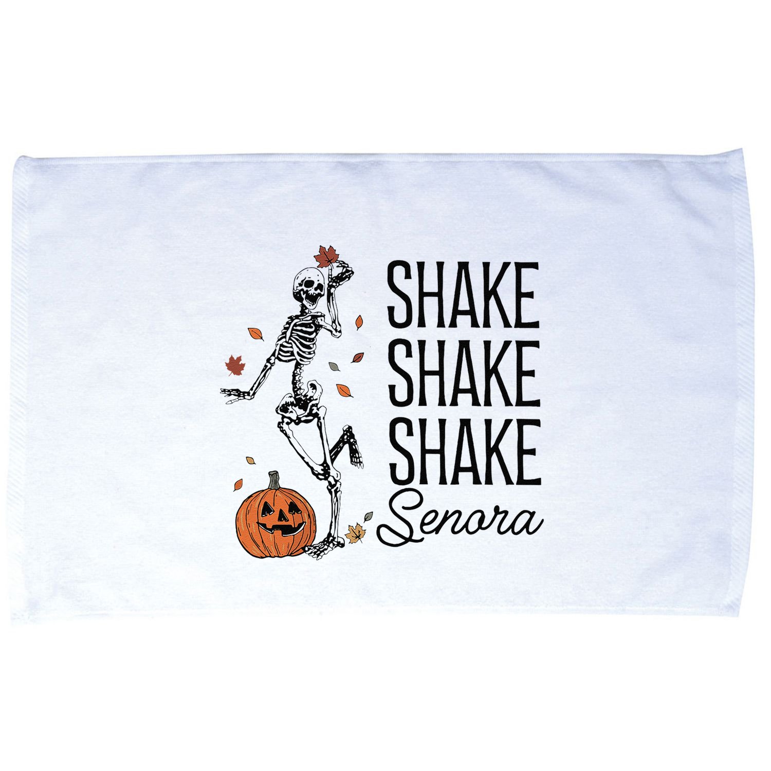 Funny Skeleton Pumkin Halloween Microfiber Hand Towel