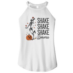 Funny Skeleton Pumkin Halloween Women's Perfect Tri Rocker Tank