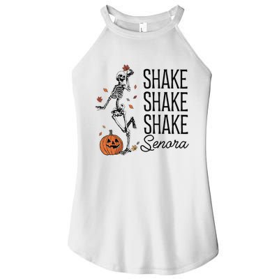 Funny Skeleton Pumkin Halloween Women’s Perfect Tri Rocker Tank