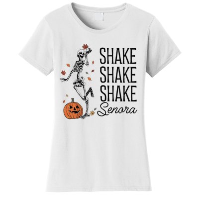 Funny Skeleton Pumkin Halloween Women's T-Shirt