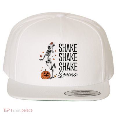 Funny Skeleton Pumkin Halloween Wool Snapback Cap