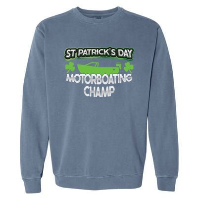 Funny St Patricks Day Adult Humor Motorboating Joke Meaningful Gift Garment-Dyed Sweatshirt