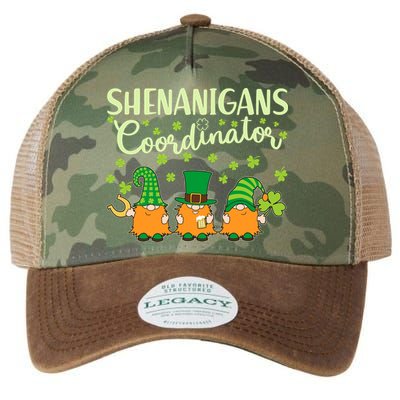 Funny St Patricks Day Shenanigans Coordinator Gnomes Legacy Tie Dye Trucker Hat
