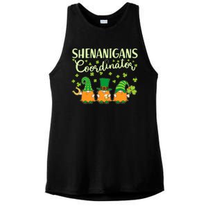 Funny St Patricks Day Shenanigans Coordinator Gnomes Ladies PosiCharge Tri-Blend Wicking Tank