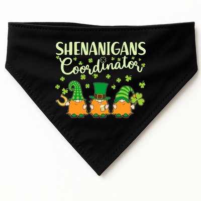 Funny St Patricks Day Shenanigans Coordinator Gnomes USA-Made Doggie Bandana
