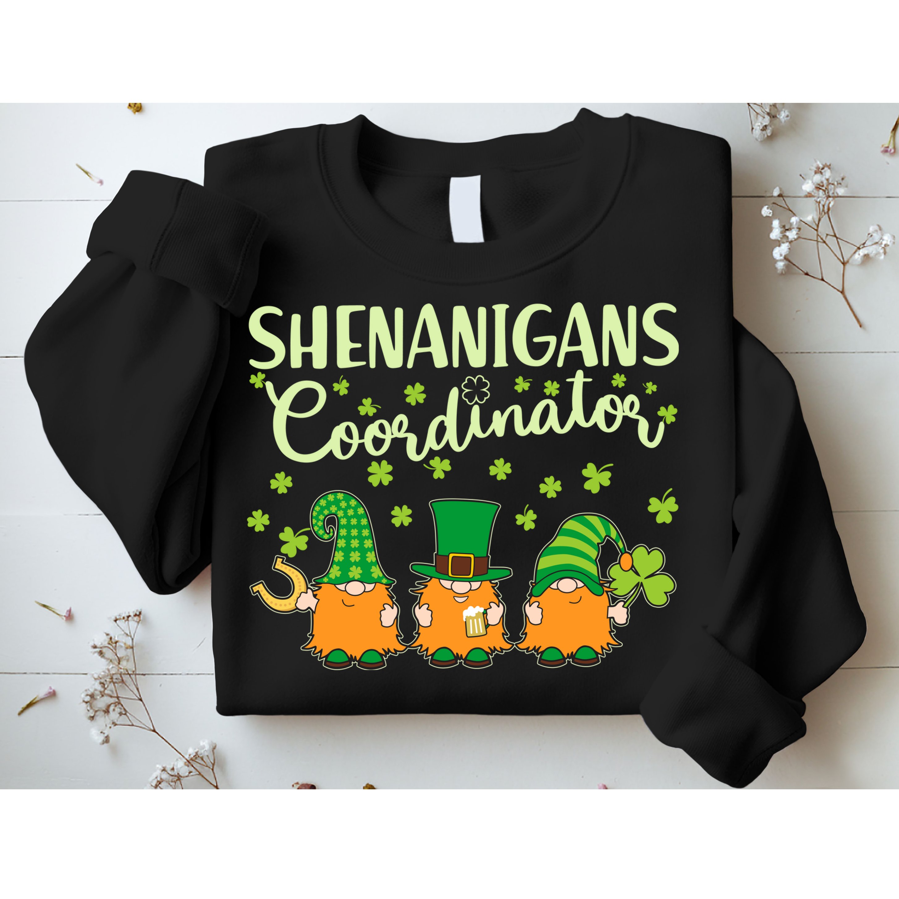 Funny St Patricks Day Shenanigans Coordinator Gnomes Sweatshirt