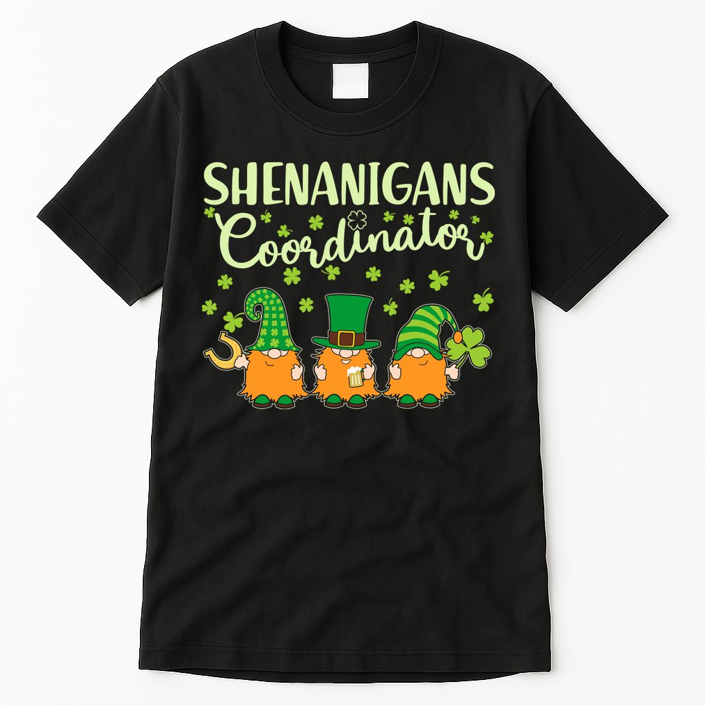 Funny St Patricks Day Shenanigans Coordinator Gnomes Tall T-Shirt