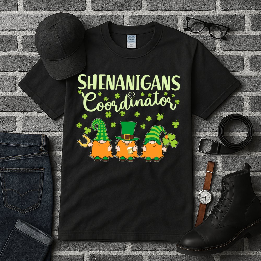 Funny St Patricks Day Shenanigans Coordinator Gnomes Tall T-Shirt