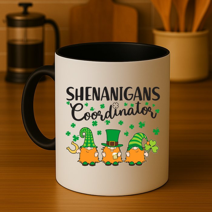Funny St Patricks Day Shenanigans Coordinator Gnomes Mug