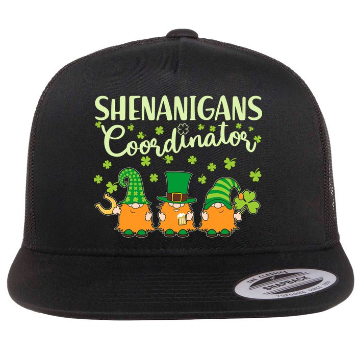 Funny St Patricks Day Shenanigans Coordinator Gnomes Flatbill Hat