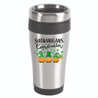 Funny St Patricks Day Shenanigans Coordinator Gnomes 16oz Travel Tumbler