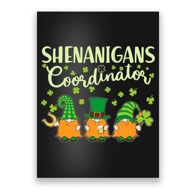Funny St Patricks Day Shenanigans Coordinator Gnomes Poster