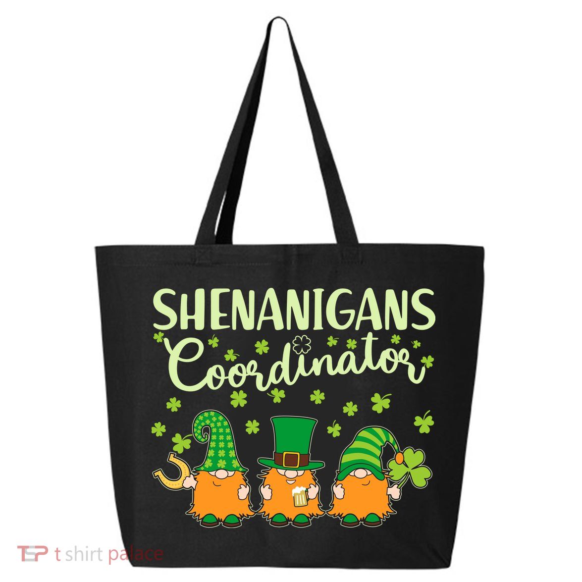 Funny St Patricks Day Shenanigans Coordinator Gnomes 25L Jumbo Tote