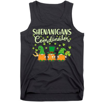 Funny St Patricks Day Shenanigans Coordinator Gnomes Tank Top