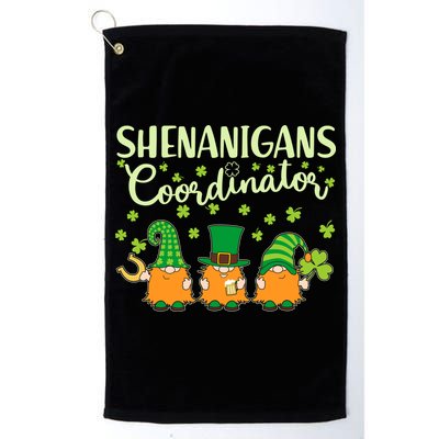 Funny St Patricks Day Shenanigans Coordinator Gnomes Golf Towel