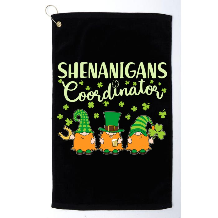 Funny St Patricks Day Shenanigans Coordinator Gnomes Golf Towel