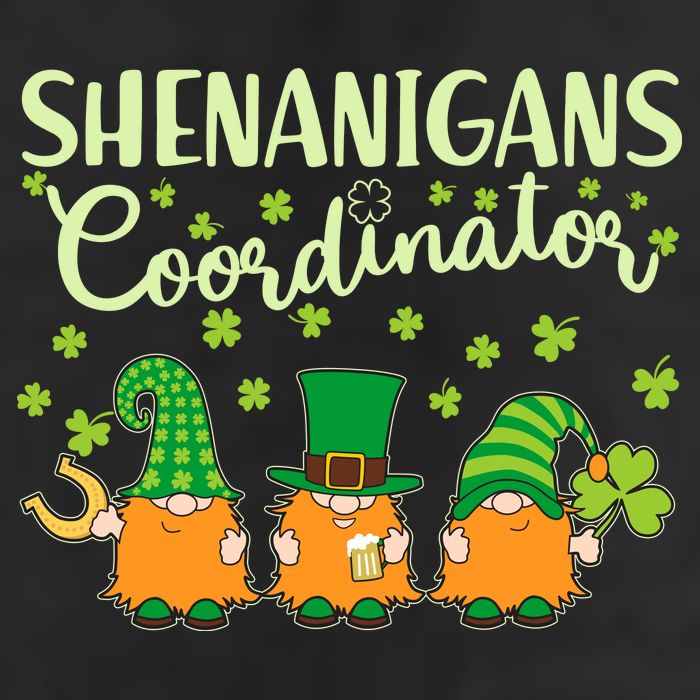 Funny St Patricks Day Shenanigans Coordinator Gnomes Golf Towel