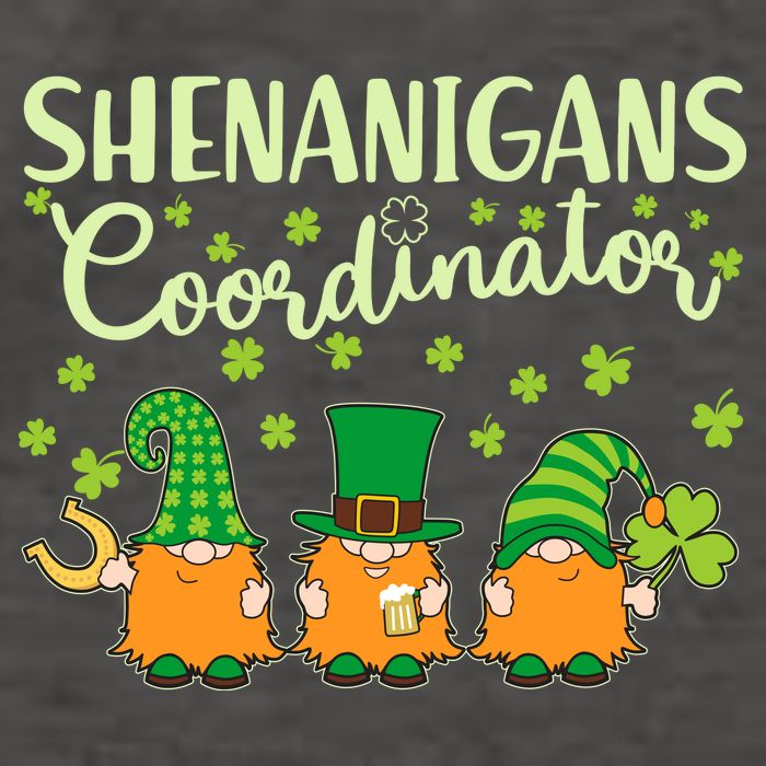 Funny St Patricks Day Shenanigans Coordinator Gnomes Vector Backpack