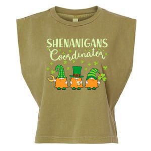 Funny St Patricks Day Shenanigans Coordinator Gnomes Garment-Dyed Women's Muscle Tee