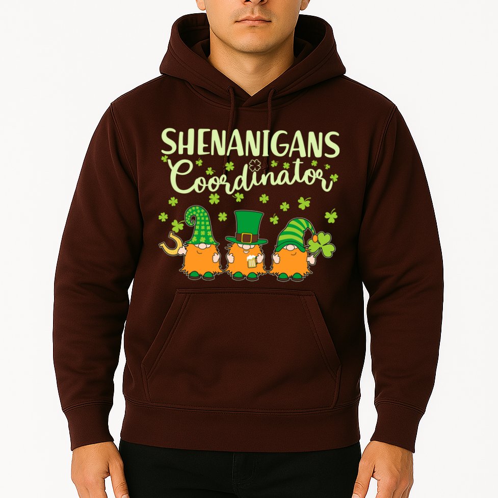 Funny St Patricks Day Shenanigans Coordinator Gnomes Hoodie