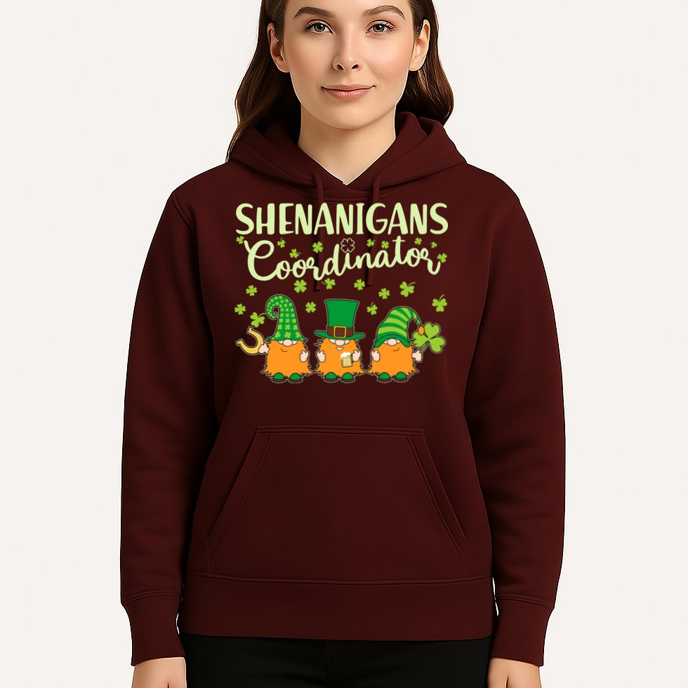 Funny St Patricks Day Shenanigans Coordinator Gnomes Hoodie