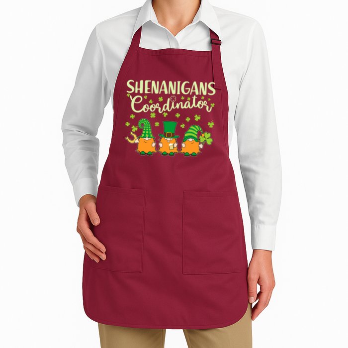 Funny St Patricks Day Shenanigans Coordinator Gnomes Apron