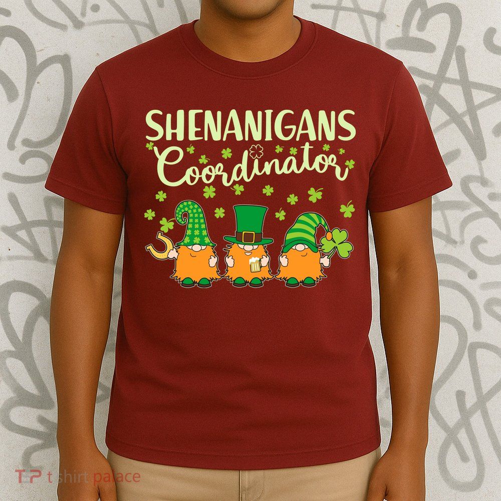 Funny St Patricks Day Shenanigans Coordinator Gnomes T-Shirt