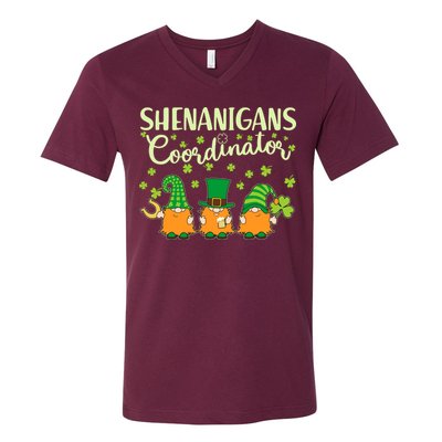 Funny St Patricks Day Shenanigans Coordinator Gnomes V-Neck T-Shirt