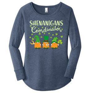 Funny St Patricks Day Shenanigans Coordinator Gnomes Women's Perfect Tri Tunic Long Sleeve Shirt