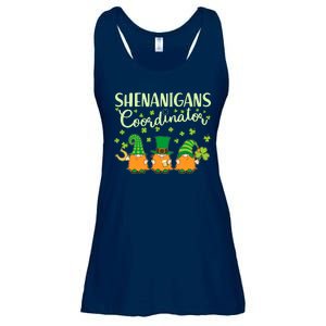 Funny St Patricks Day Shenanigans Coordinator Gnomes Ladies Essential Flowy Tank