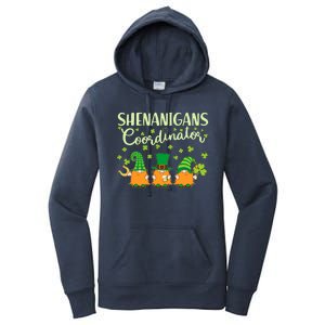 Funny St Patricks Day Shenanigans Coordinator Gnomes Women's Pullover Hoodie