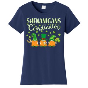 Funny St Patricks Day Shenanigans Coordinator Gnomes Women's T-Shirt