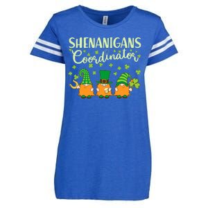 Funny St Patricks Day Shenanigans Coordinator Gnomes Enza Ladies Jersey Football T-Shirt