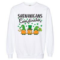 Funny St Patricks Day Shenanigans Coordinator Gnomes Garment-Dyed Sweatshirt