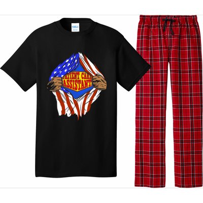 Funny Super Patient Care Assistant Hero Job Gift Pajama Set