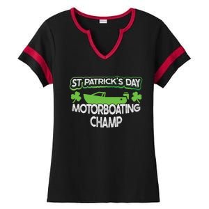 Funny St Patricks Day Adult Humor Motorboating Joke Gift Ladies Halftime Notch Neck Tee