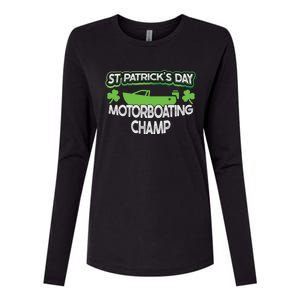 Funny St Patricks Day Adult Humor Motorboating Joke Gift Womens Cotton Relaxed Long Sleeve T-Shirt