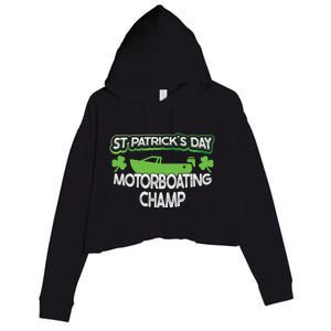 Funny St Patricks Day Adult Humor Motorboating Joke Gift Crop Fleece Hoodie