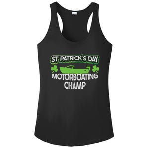 Funny St Patricks Day Adult Humor Motorboating Joke Gift Ladies PosiCharge Competitor Racerback Tank