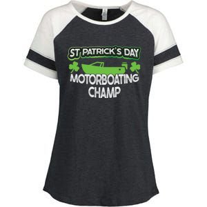 Funny St Patricks Day Adult Humor Motorboating Joke Gift Enza Ladies Jersey Colorblock Tee