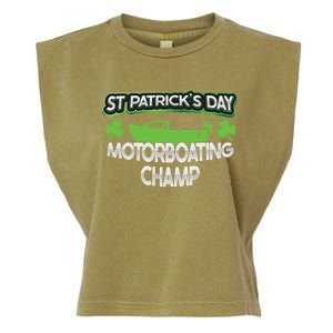 Funny St Patricks Day Adult Humor Motorboating Joke Gift Garment-Dyed Women's Muscle Tee