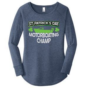 Funny St Patricks Day Adult Humor Motorboating Joke Gift Women's Perfect Tri Tunic Long Sleeve Shirt