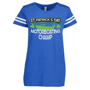 Funny St Patricks Day Adult Humor Motorboating Joke Gift Enza Ladies Jersey Football T-Shirt