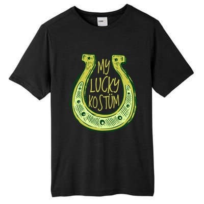 Funny Saint Patrick Day Costume Gift Horseshoe Lucky Design Gift Tall Fusion ChromaSoft Performance T-Shirt